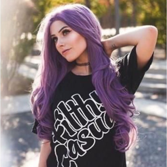 💫 24” PURPLE BODY WAVY LACE FRONT WIG *NEW*